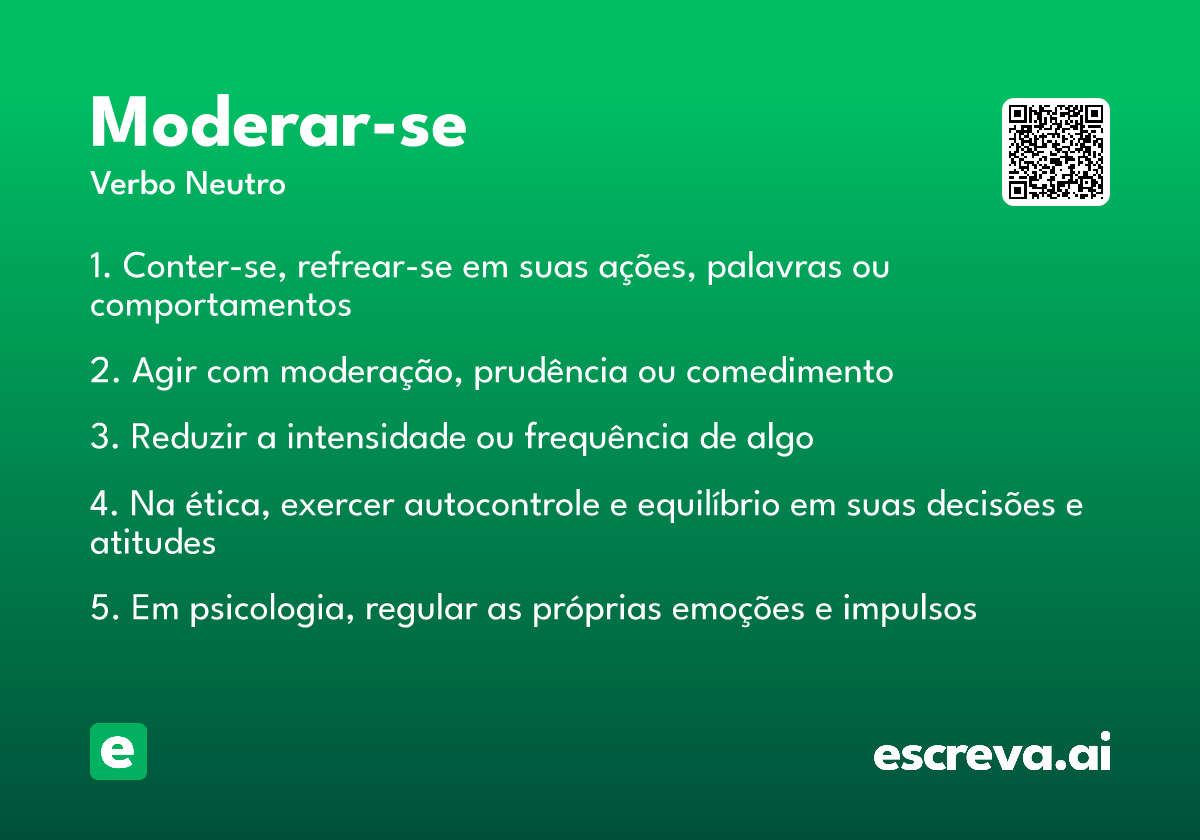 moderar-se