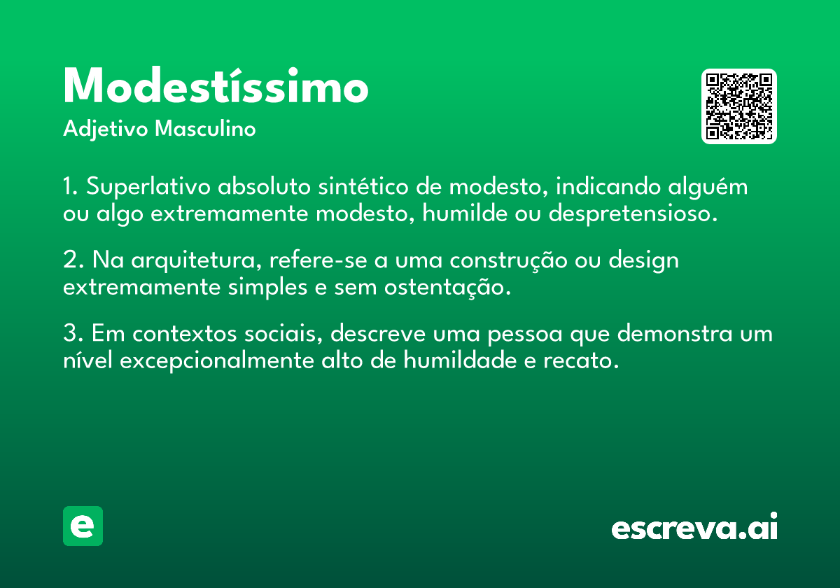 modestíssimo