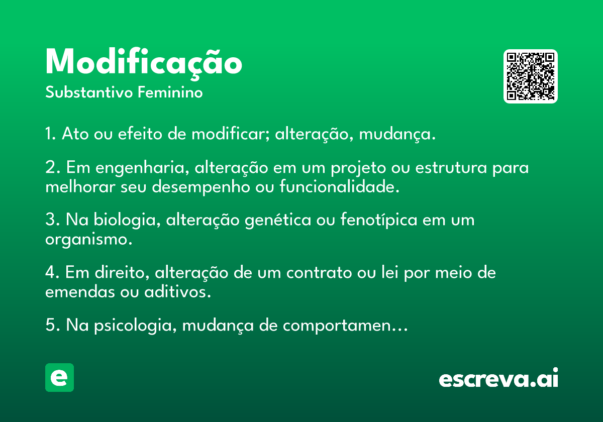 modificação