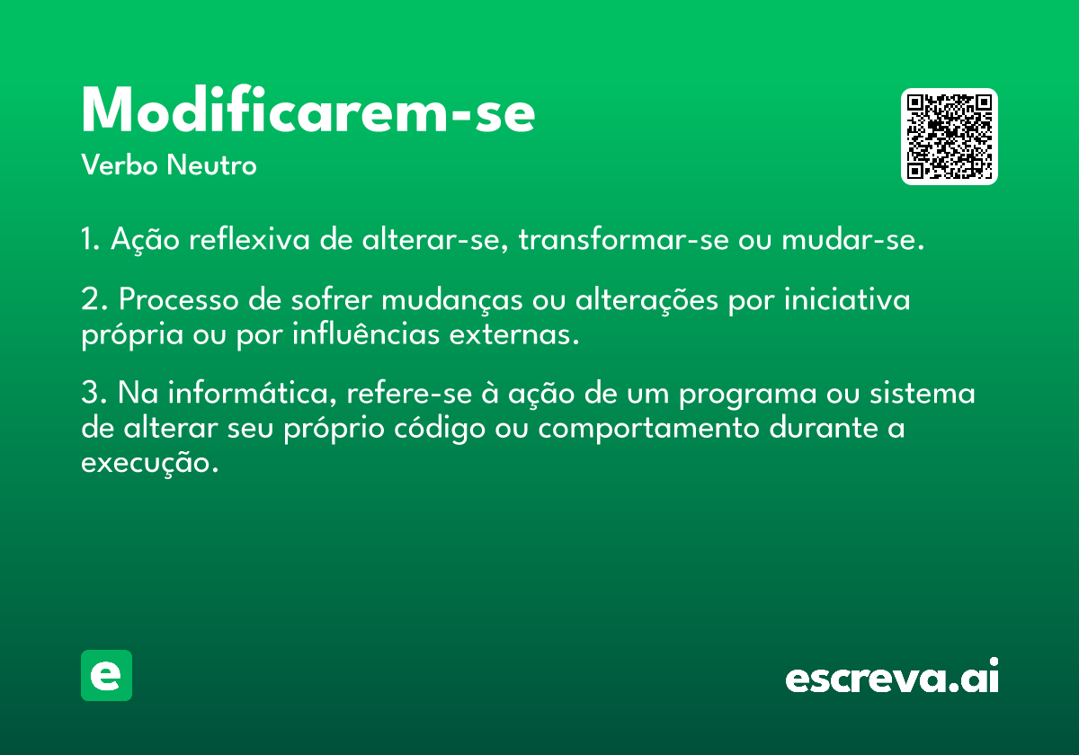 modificarem-se