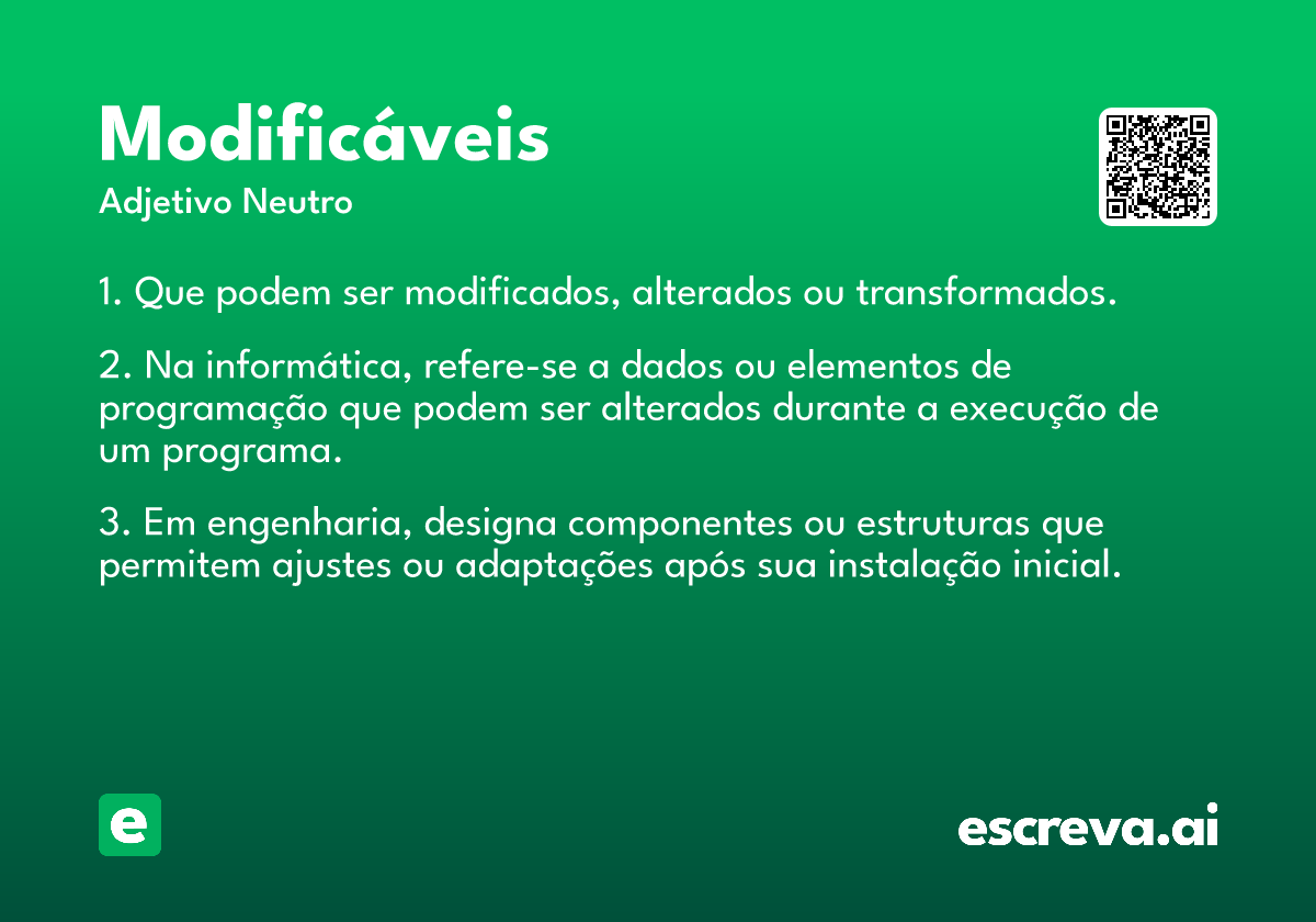 modificáveis