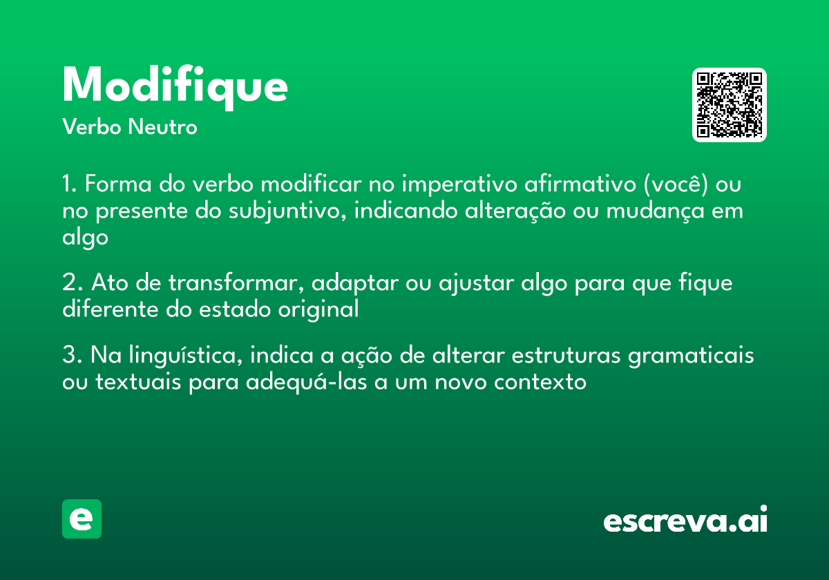 modifique