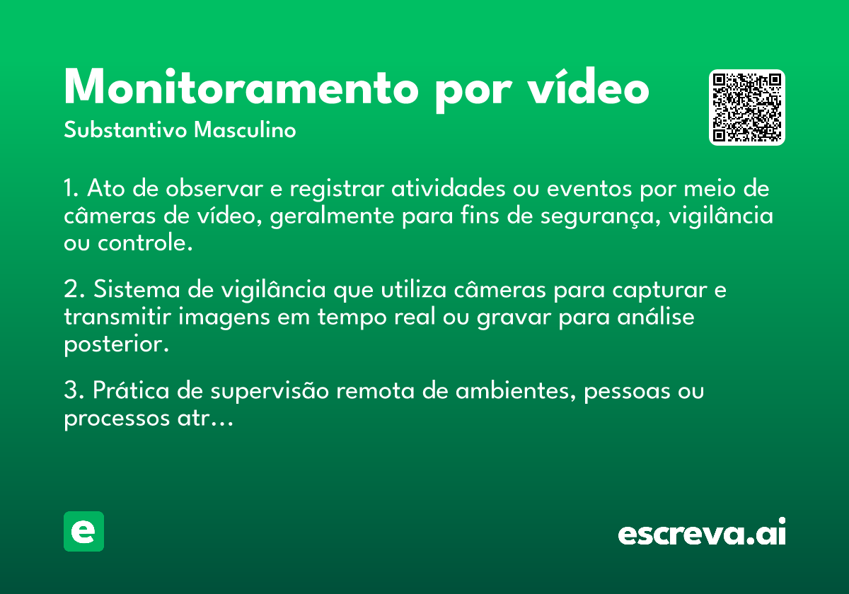monitoramento por vídeo