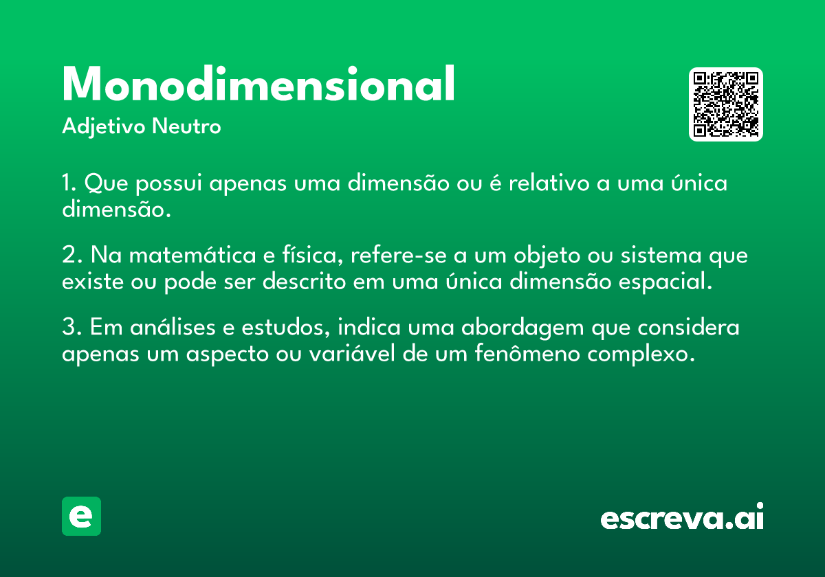 monodimensional