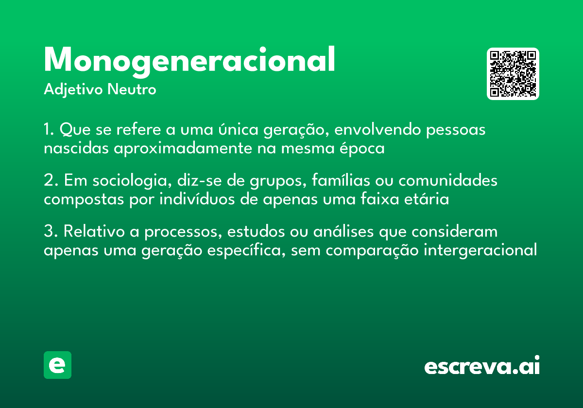 monogeneracional