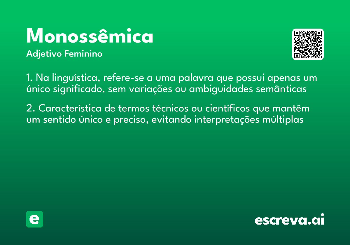 monossêmica