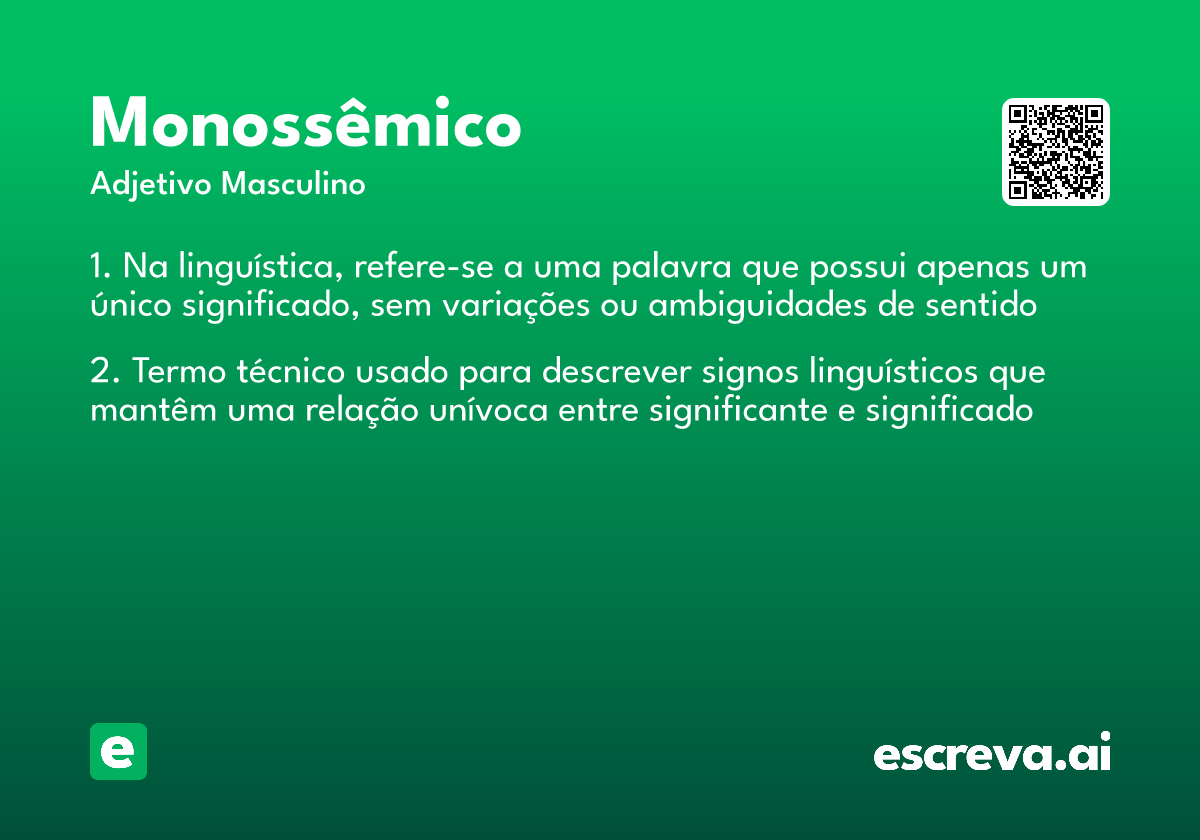 monossêmico