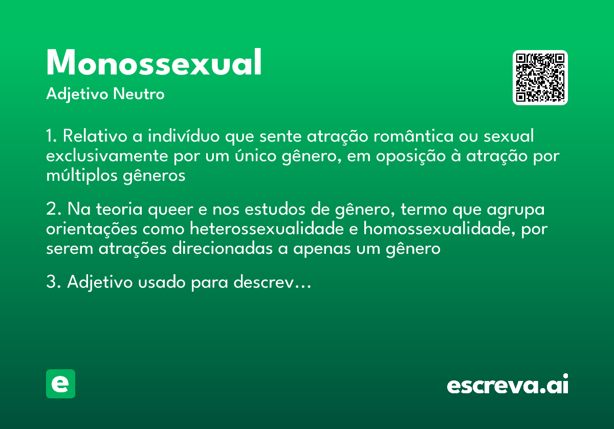 monossexual