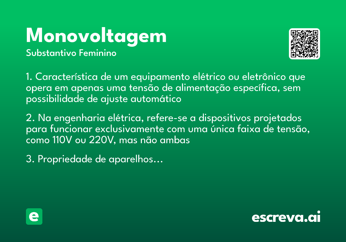 monovoltagem