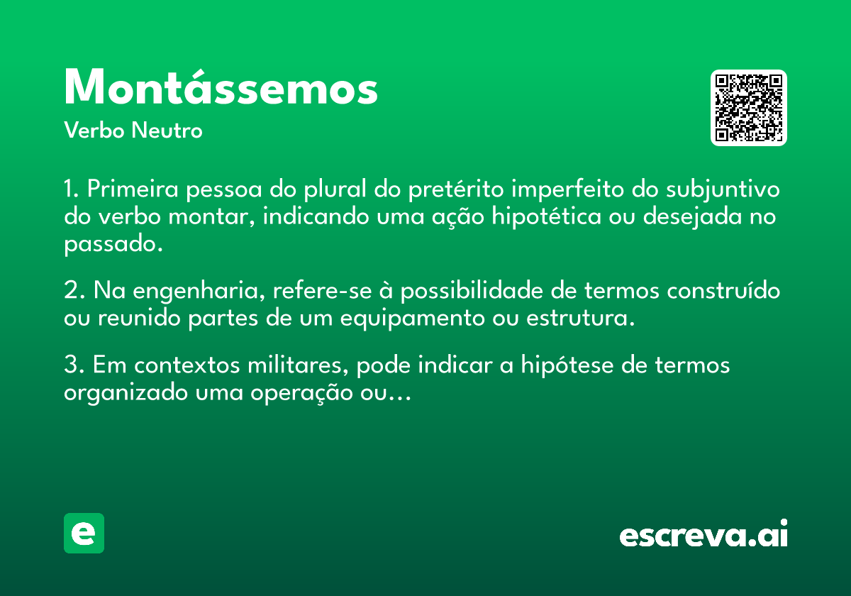 montássemos