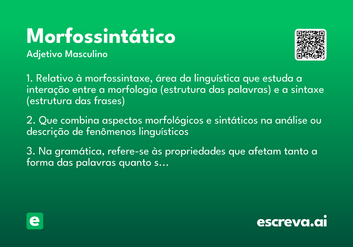 morfossintático