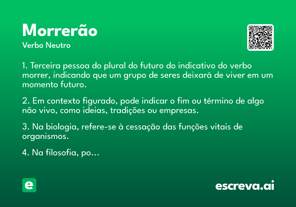 morrerão