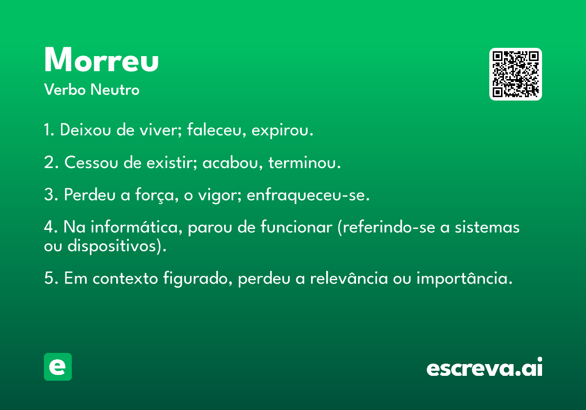 morreu