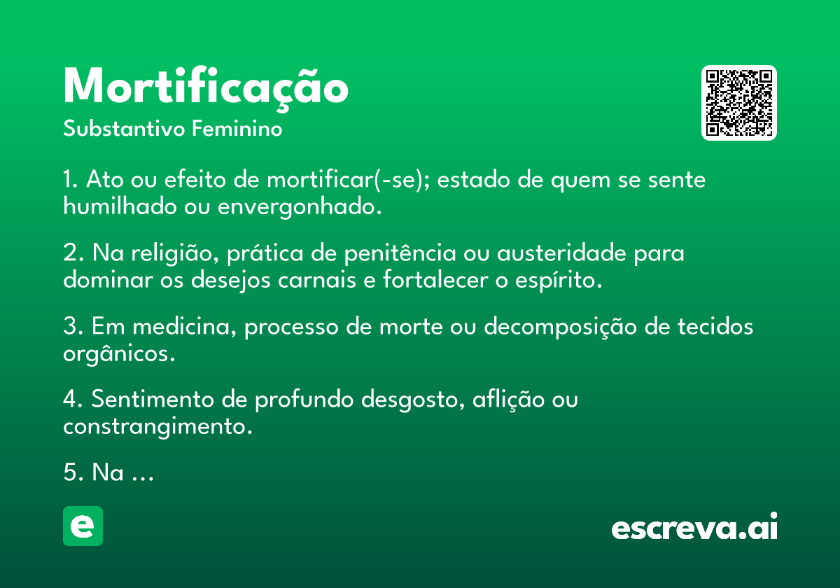 mortificação