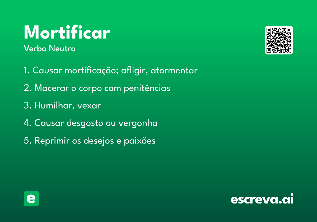 mortificar
