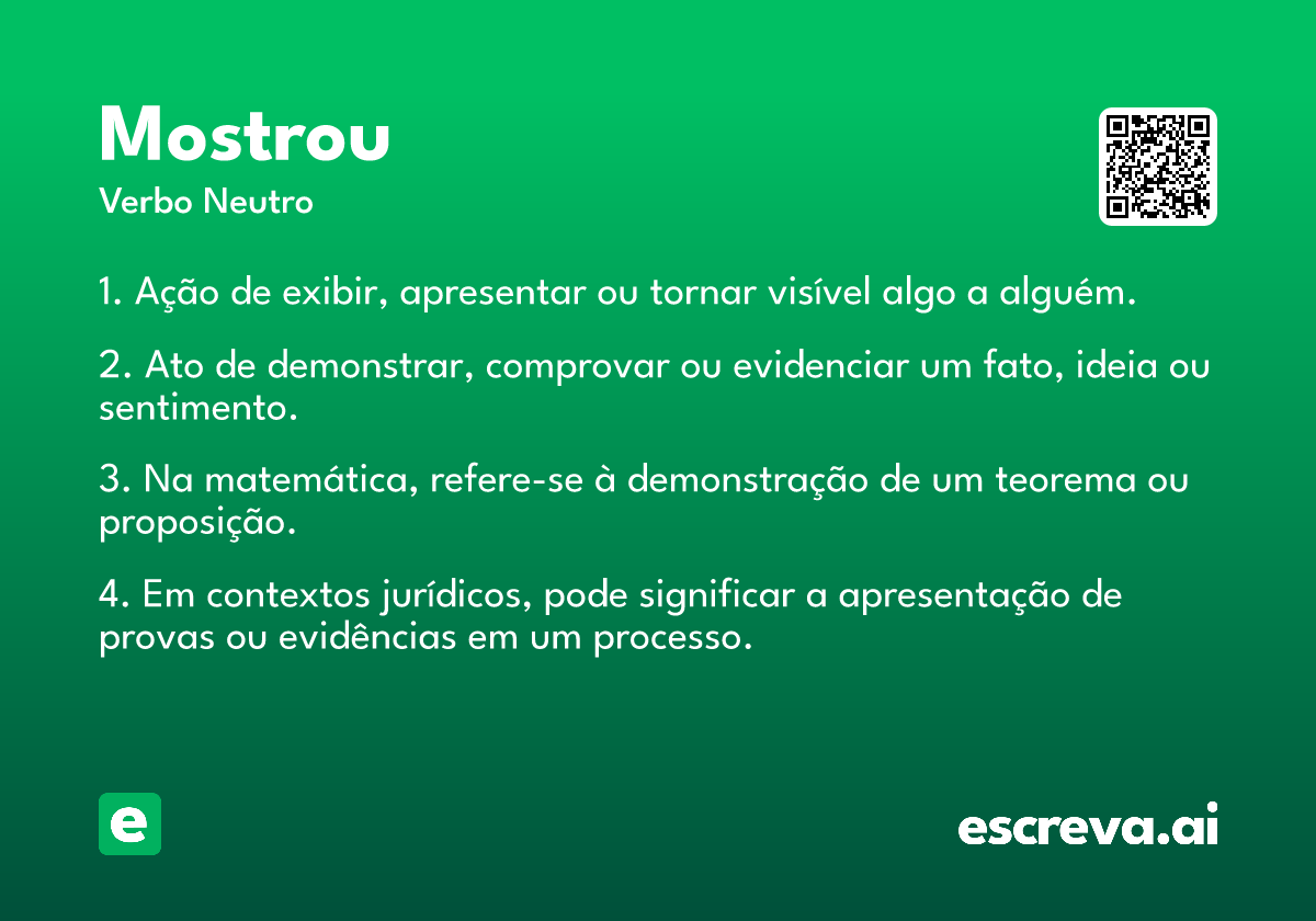 mostrou