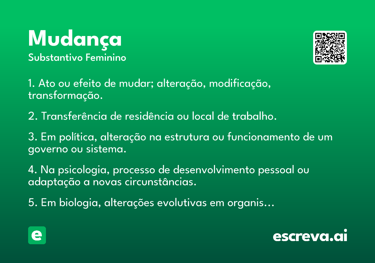 mudança