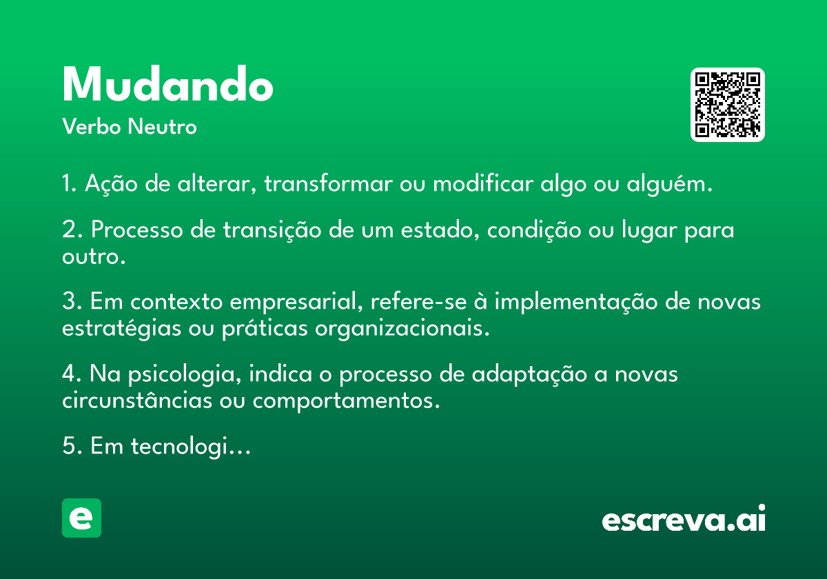 mudando