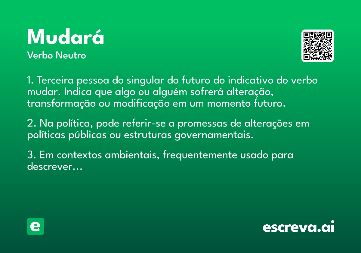 mudará