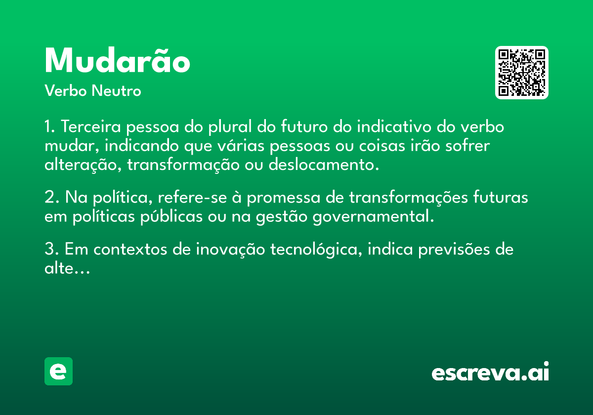 mudarão