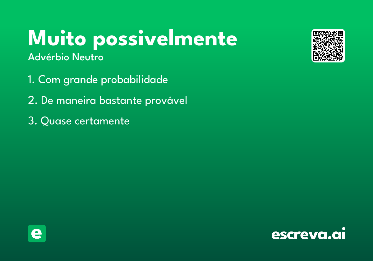 muito possivelmente