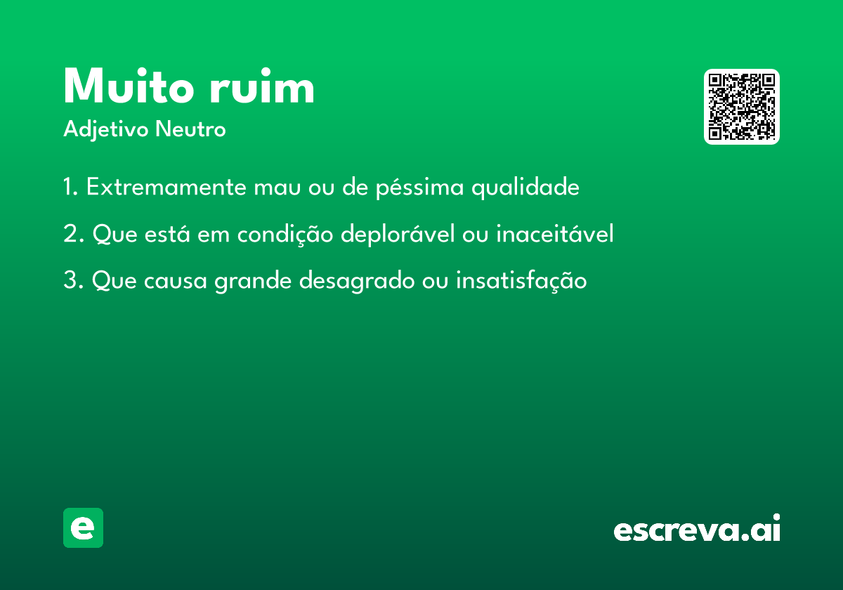 muito ruim