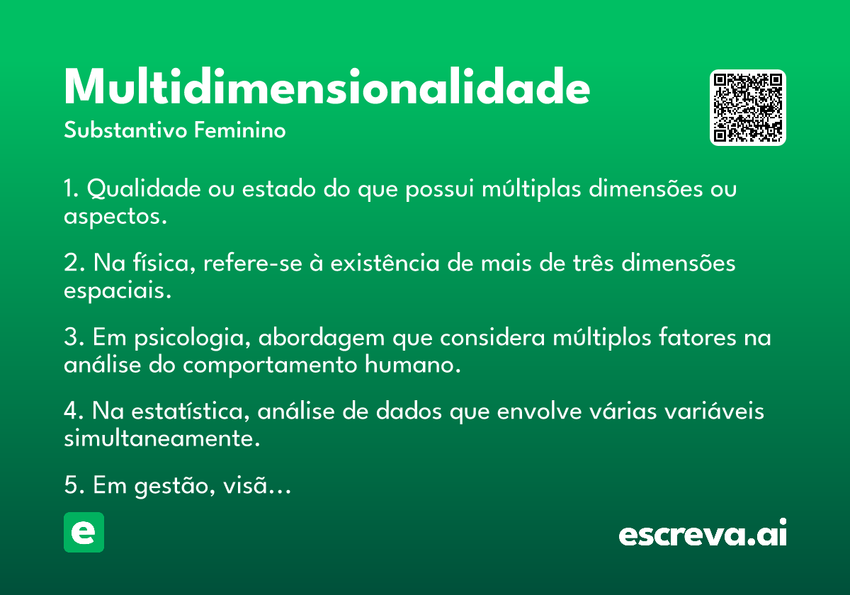 multidimensionalidade