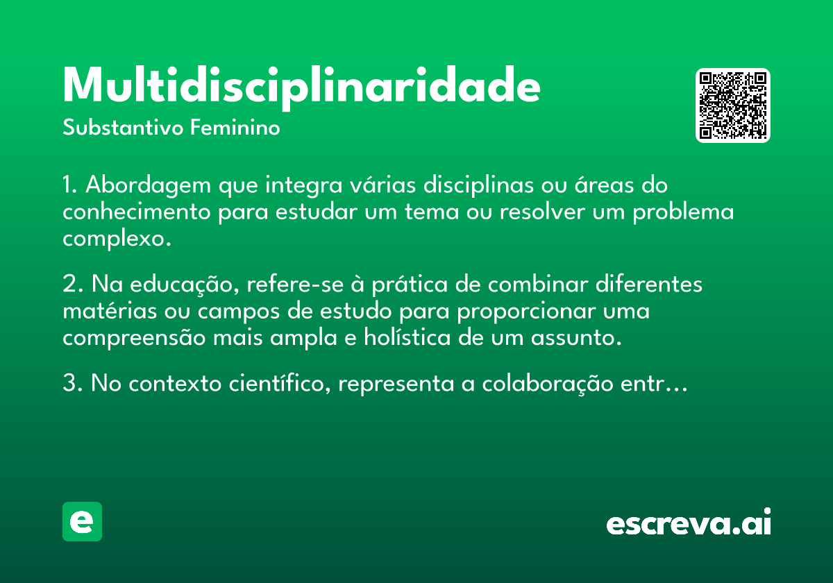 multidisciplinaridade