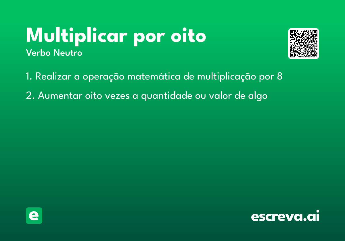 multiplicar por oito