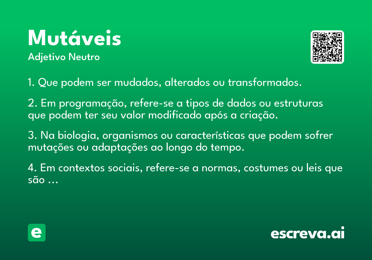 mutáveis