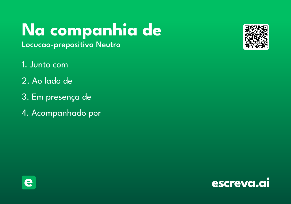 na companhia de