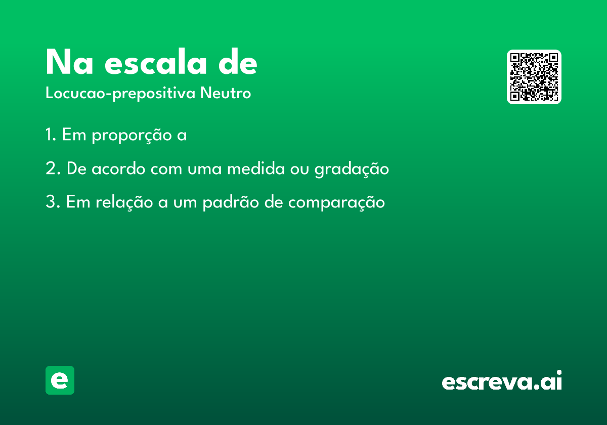 na escala de