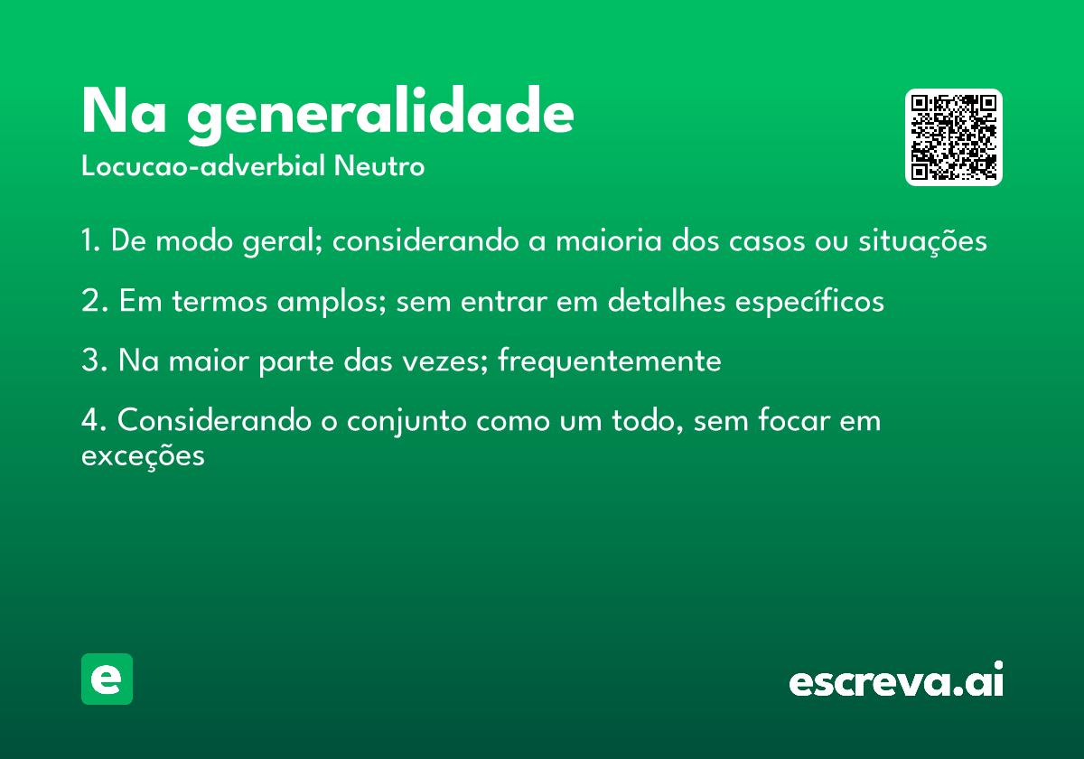 na generalidade