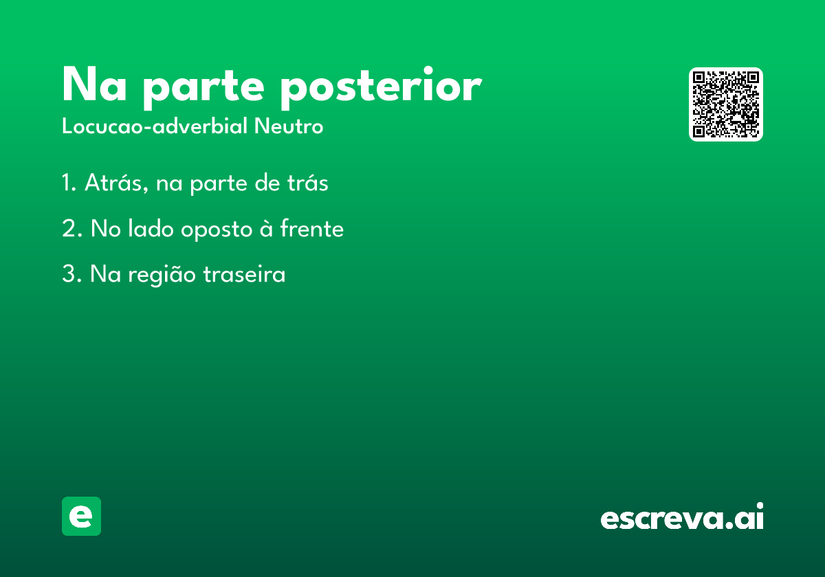 na parte posterior