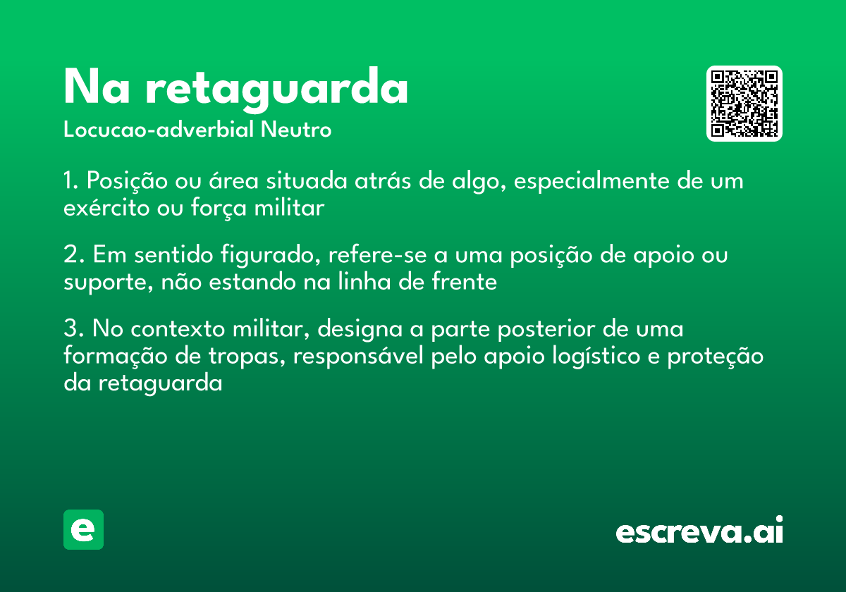 na retaguarda