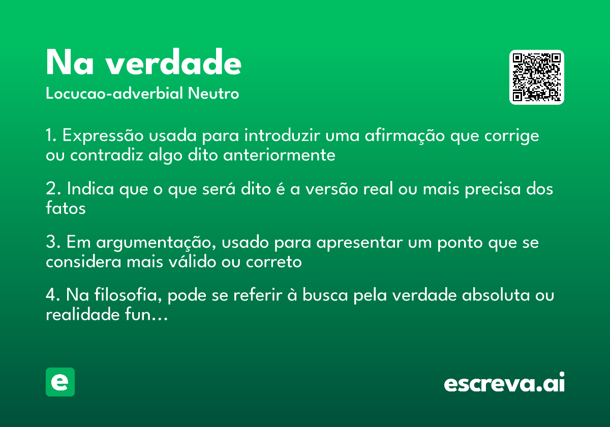 na verdade