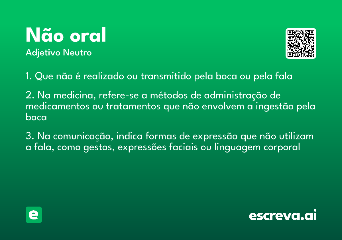 não oral
