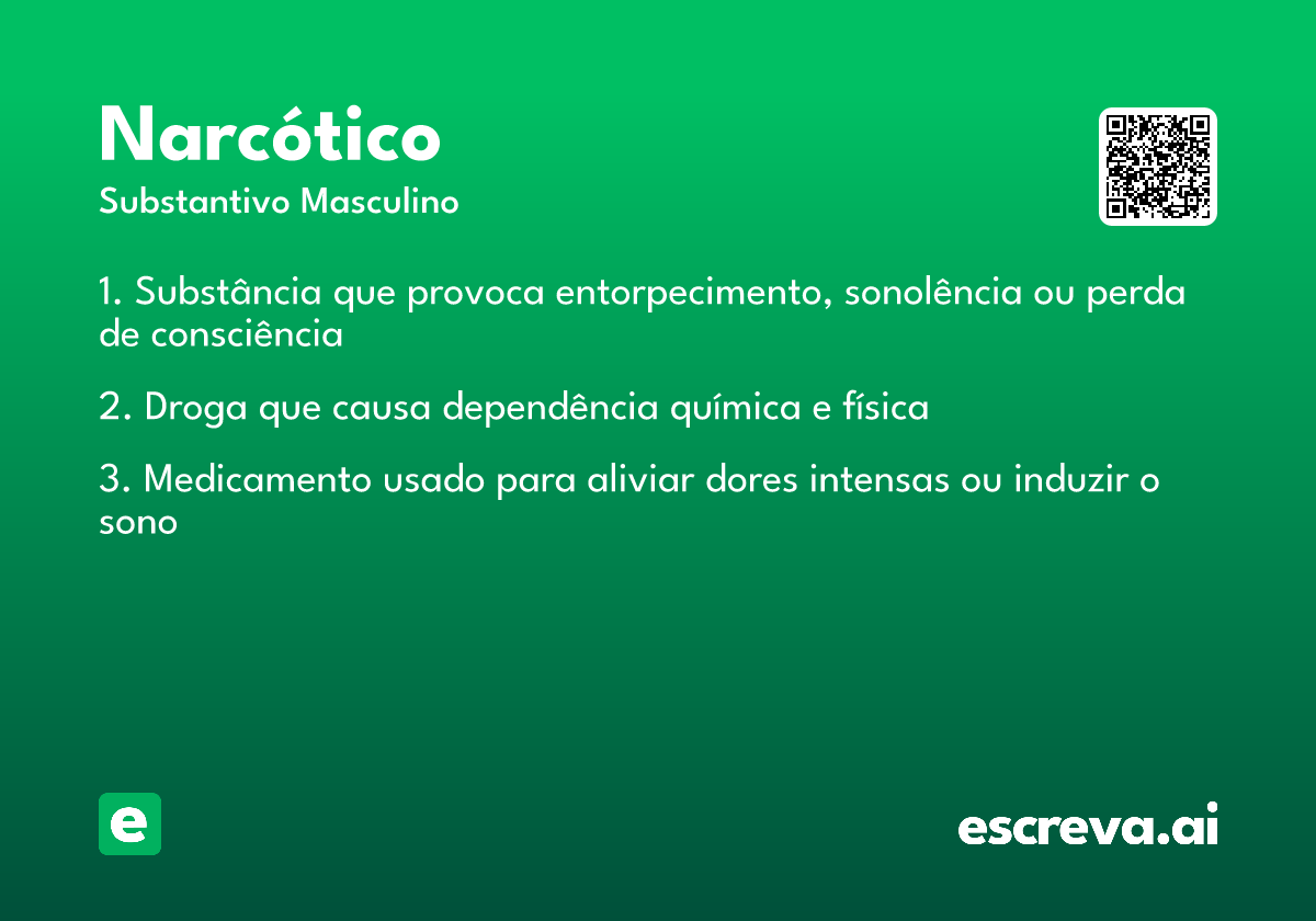 narcótico