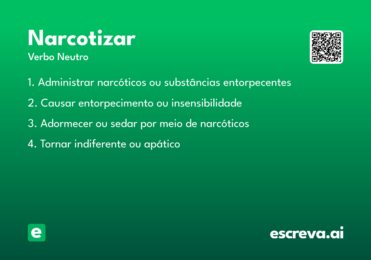 narcotizar