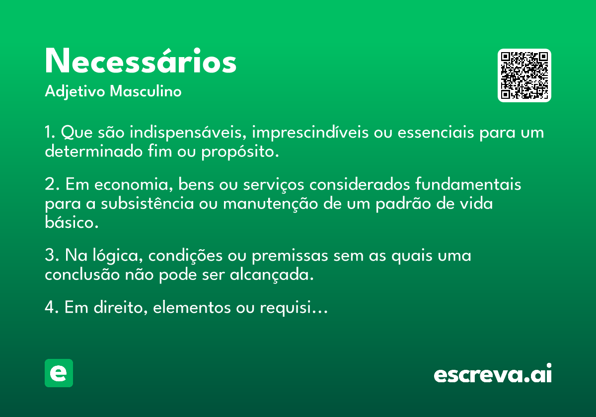 necessários