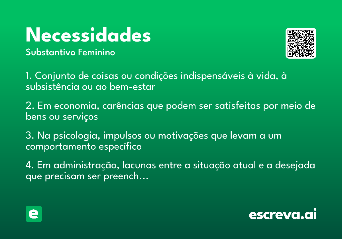 necessidades