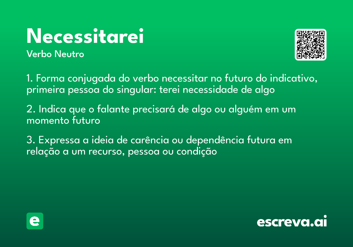 necessitarei