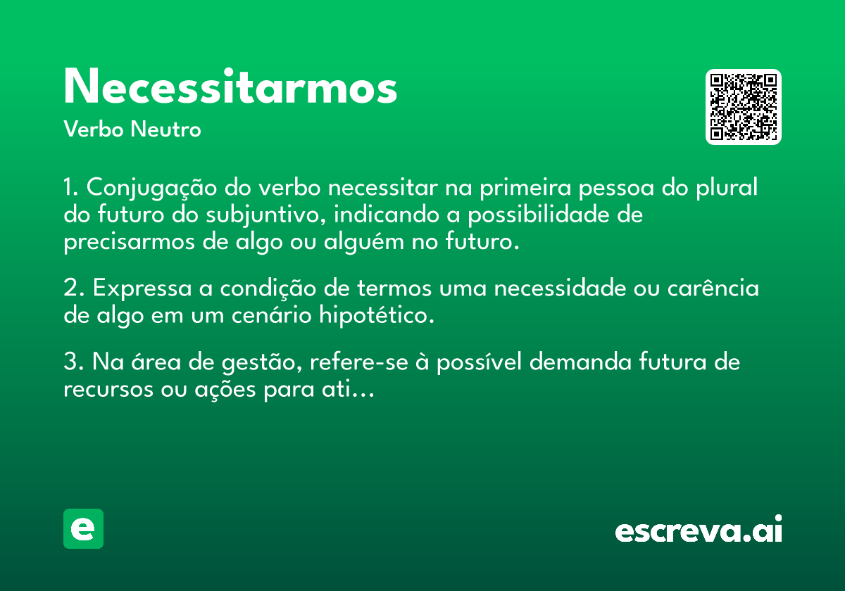 necessitarmos