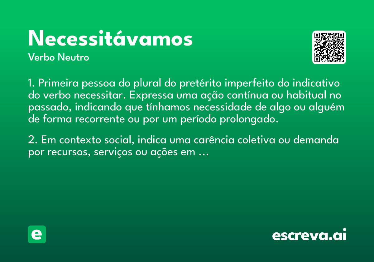 necessitávamos