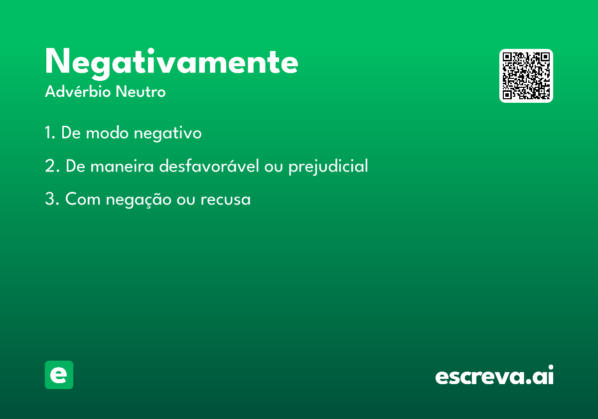 negativamente
