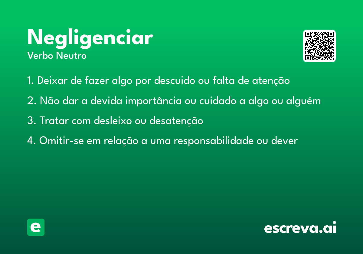 negligenciar
