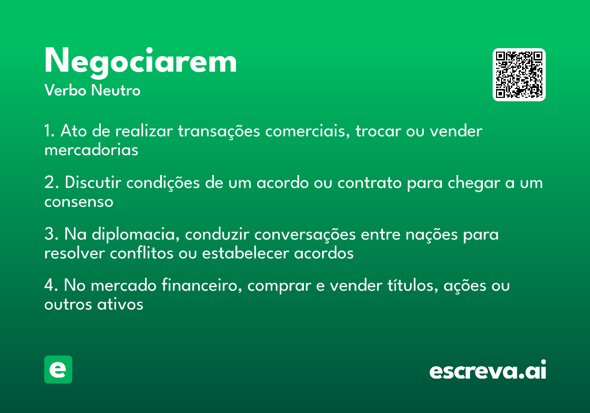 negociarem