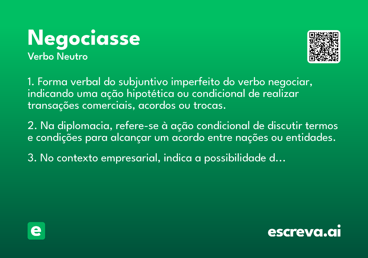 negociasse
