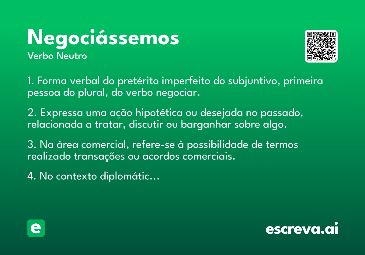 negociássemos