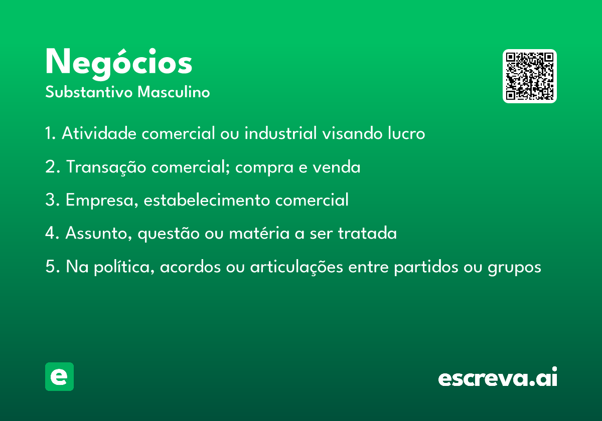 negócios